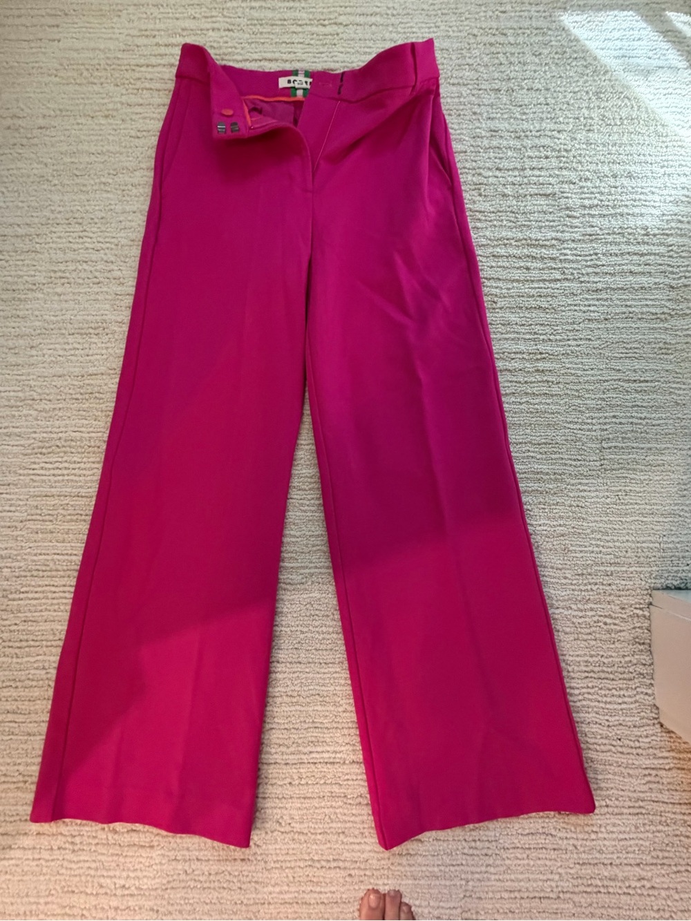 Boden Hot Pink Wide-Leg Trousers